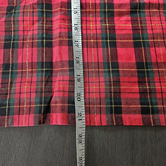 Pier 1 Imports Red Tartan Plaid Table Napkins  22” by 20”Cotton  Set of 4 Vtg - Picture 4 of 5